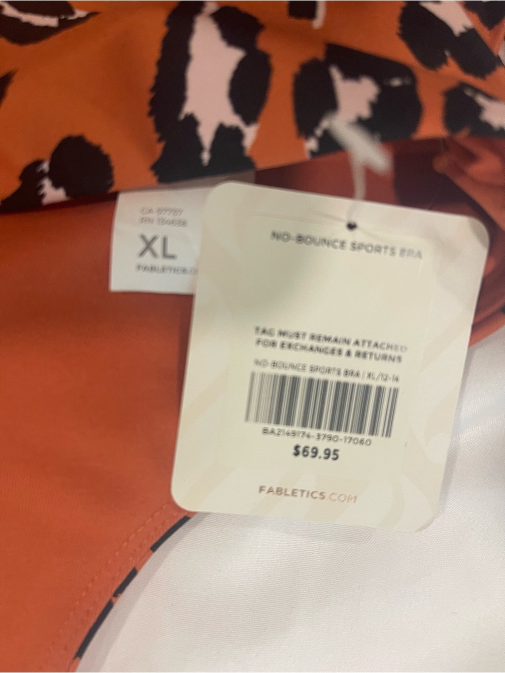 Fabletics Rust Leopard Sports Bra - Picture 3 of 4